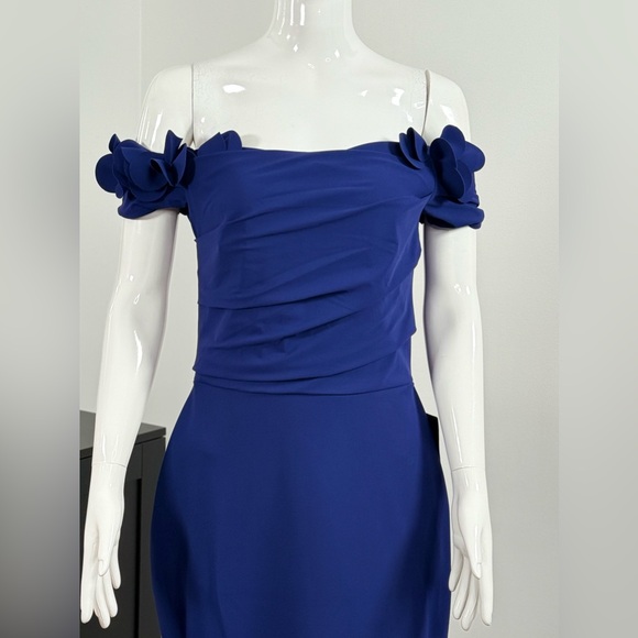 Chiara Boni La Petite Robe Yiana Floral Appliqué Gown Size 10 $1090 - Picture 8 of 13